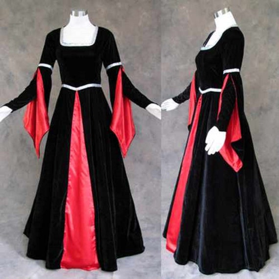 long black medieval dress
