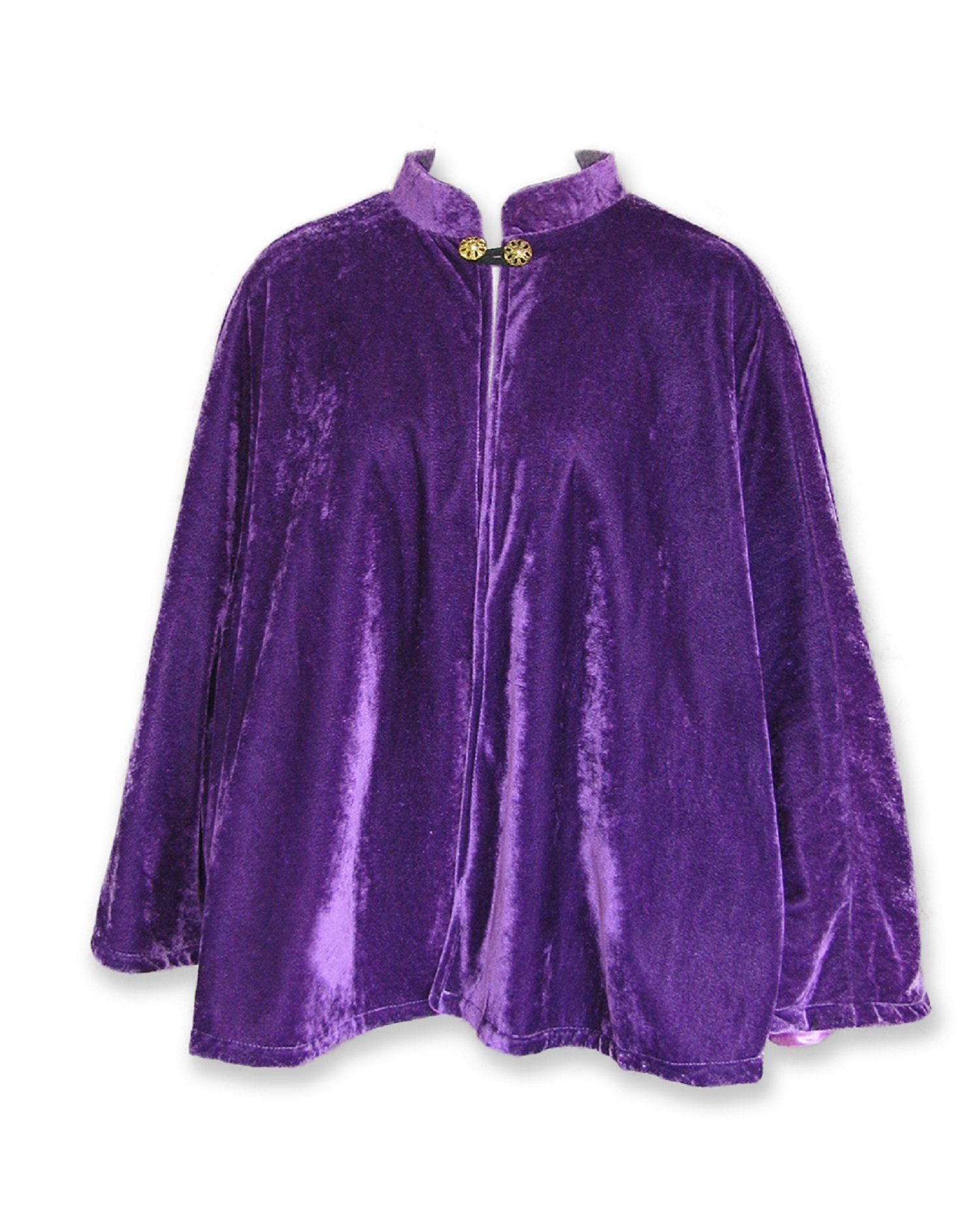 Purple Velvet Cape Purple Halloween Costume Satin Lined Etsy