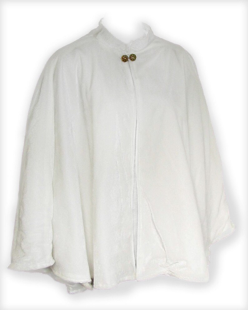Ivory White Velvet Cape Capelet Lined in Ivory White Satin Etsy