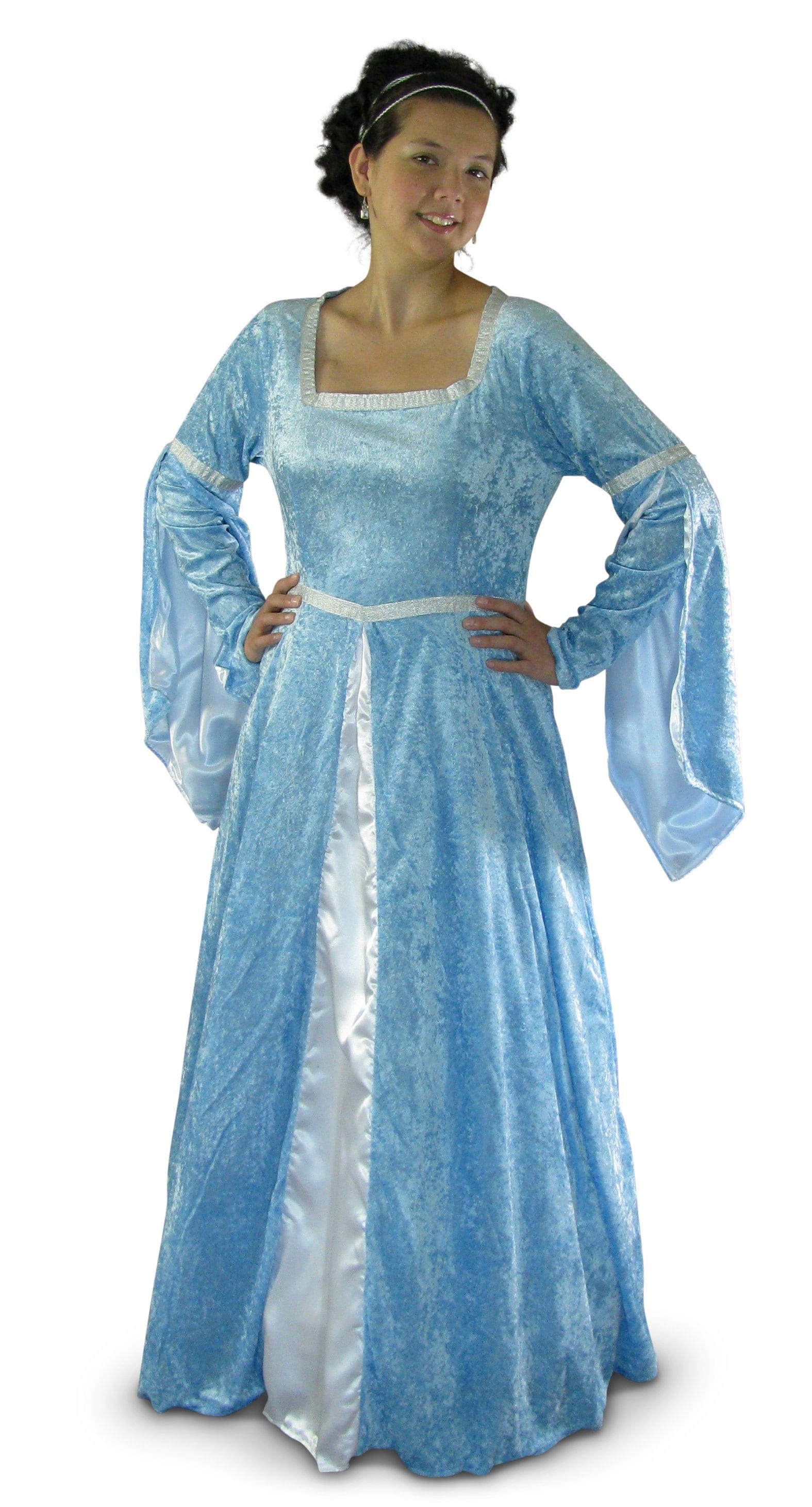 light blue medieval dress