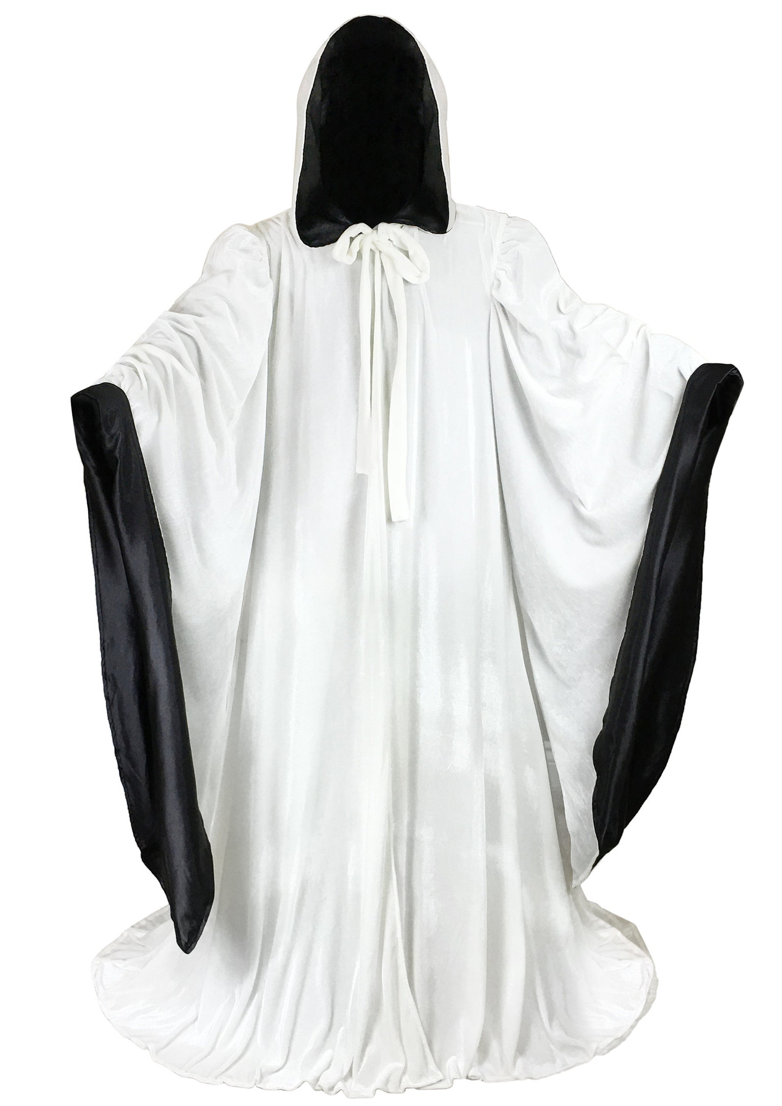 Wizard IVORY Robe With Hood Sleeves Fashion Velvet Costume Etsy