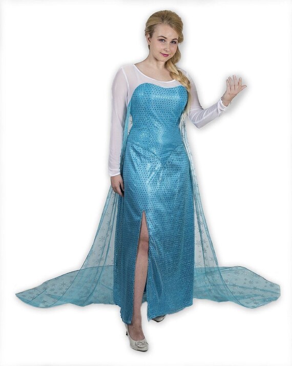 Disney Frozen II Elsa Fantasy Gown Satin Blue and Shimmery Tulle 2T  Nightgown | eBay