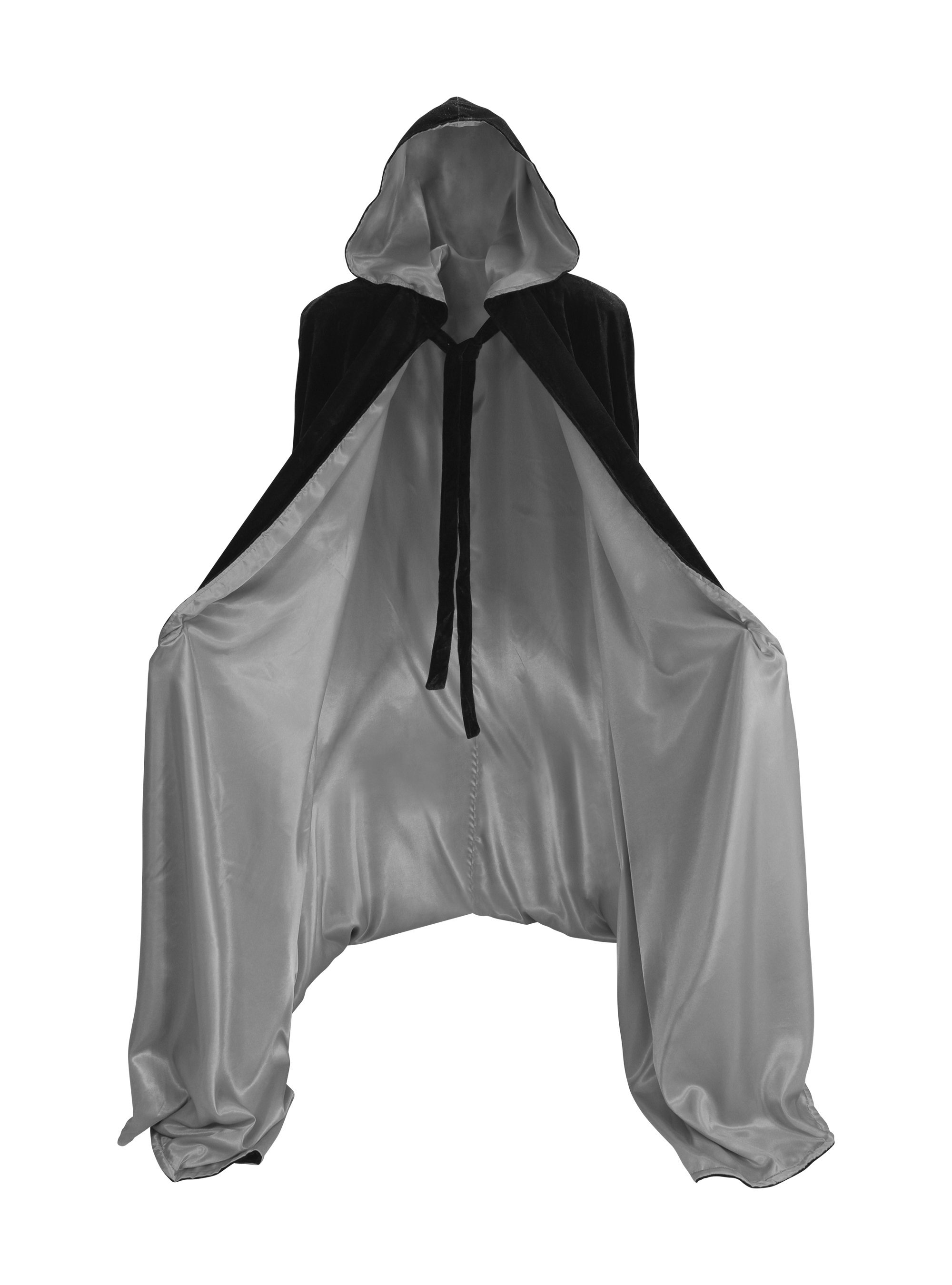 Capa negra forrada con satén VERDE, capa con capucha de terciopelo medieval  gótico Larp Halloween Wicca Wizard Robe Capucha para hombres y mujeres -   México