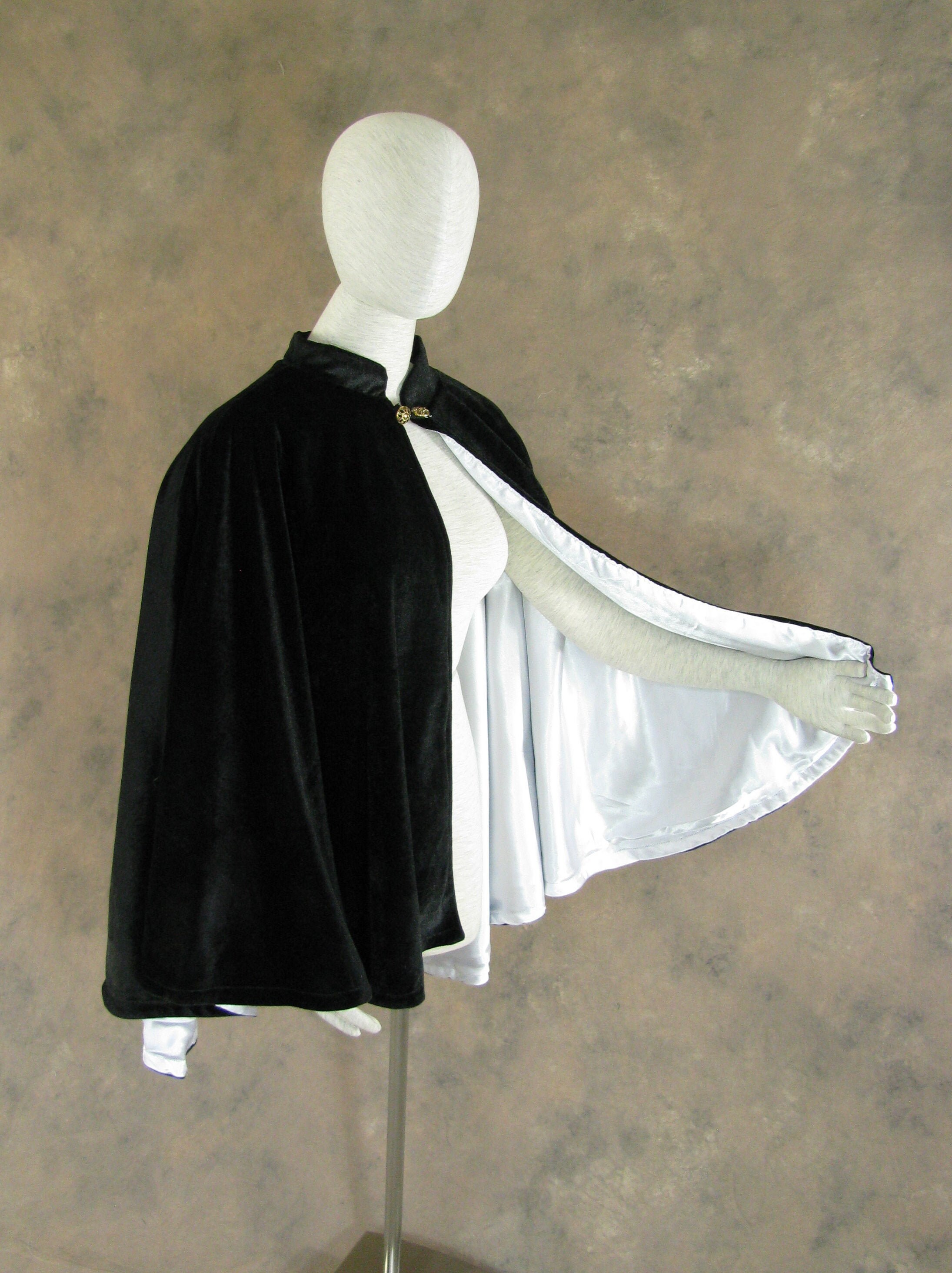 Halloween Black Cape Costume 2022