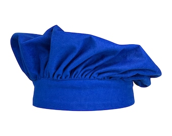 Royal Blue Cavalier Cap, Muffin Renaissance Style Costume Accessory Hat, Plumed Musketeer Flat Hats, one size