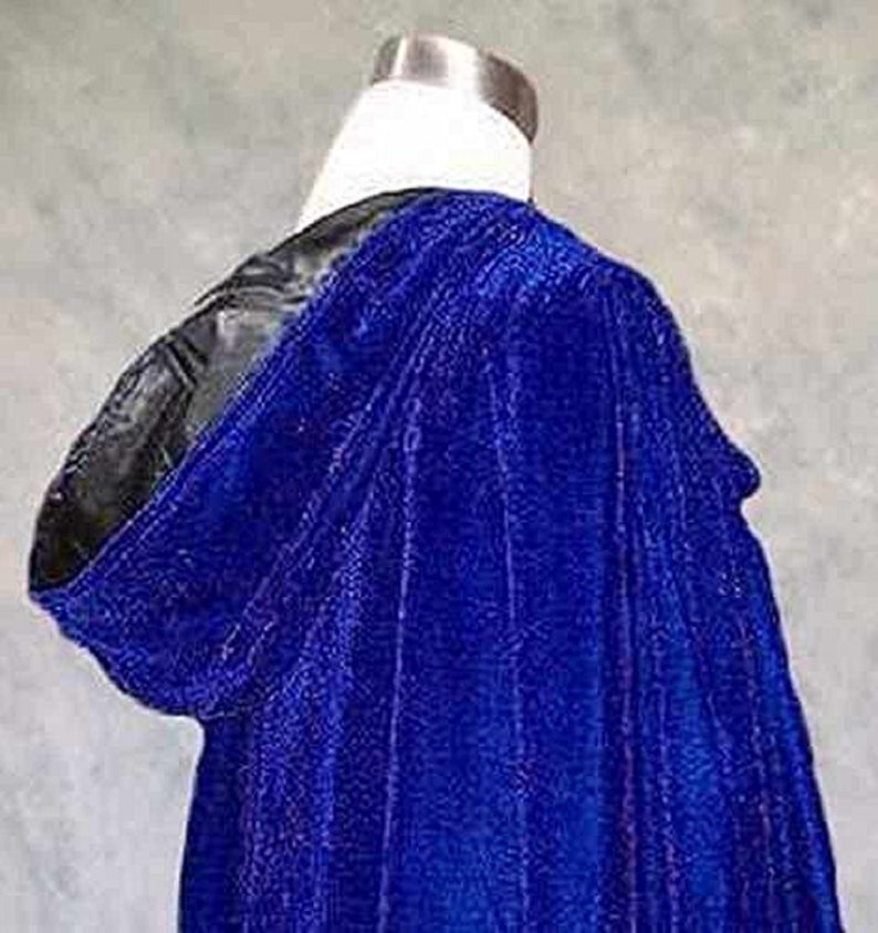 Royal Blue Cloak Lined in Black Satin Luxury Cape Fashion Etsy