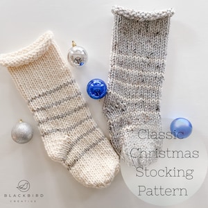 Classic Knit Christmas Stocking Pattern