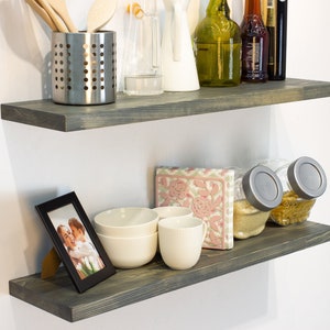 Floating Shelf Kitchen Entryway Hidden Bracket, Any Custom Size Floating Shelf, Wall Mounted Floating Custom Sized Floating Shelf
