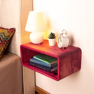 Modern Floating Nightstand, Minimalist Designed Bedside Table, Nightstand Shelf, Wood Bedside Tables, Handmade Furniture ,Bedside Wall Shelf