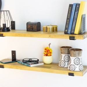 Floating Shelves with Metal Brackets, Wooden Custom Size Floating Shelves with Brackets, Heavy Duty Shelf, Laundry Shelf, Kitchen Bathrooom