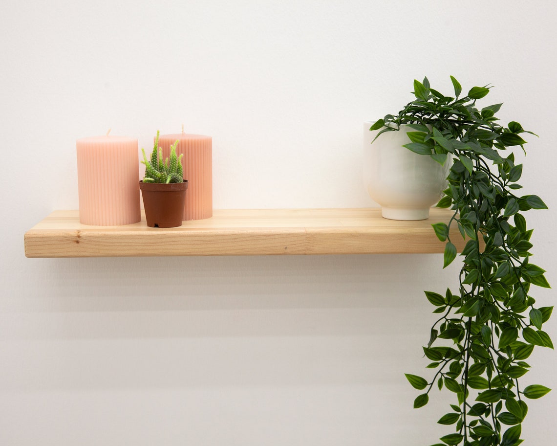 Modern Wood Floating Shelves Custom Size Floating Shelves Etsy UK