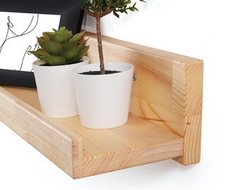 Modern Floating Picture Ledge Shelf | Wooden Photo Ledge Floating Shelf | Nursery Photo Shelf Bookshelf