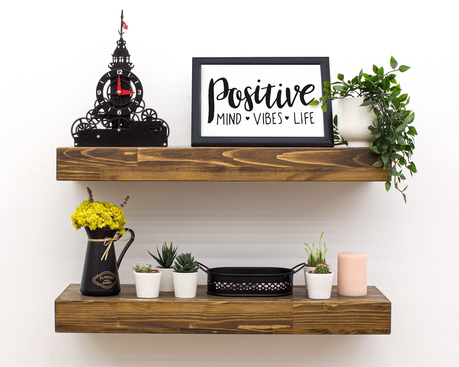 Rustic Floating Shelf, Heavy Duty Shelf, Custom Size Thick Floating ...