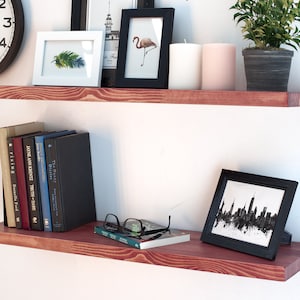 Modern Floating Shelf Kitchen Entryway Hidden Bracket, Custom Size Floating Shelf, Wall Mounted Custom Size Shelf, Kitchen Organizer
