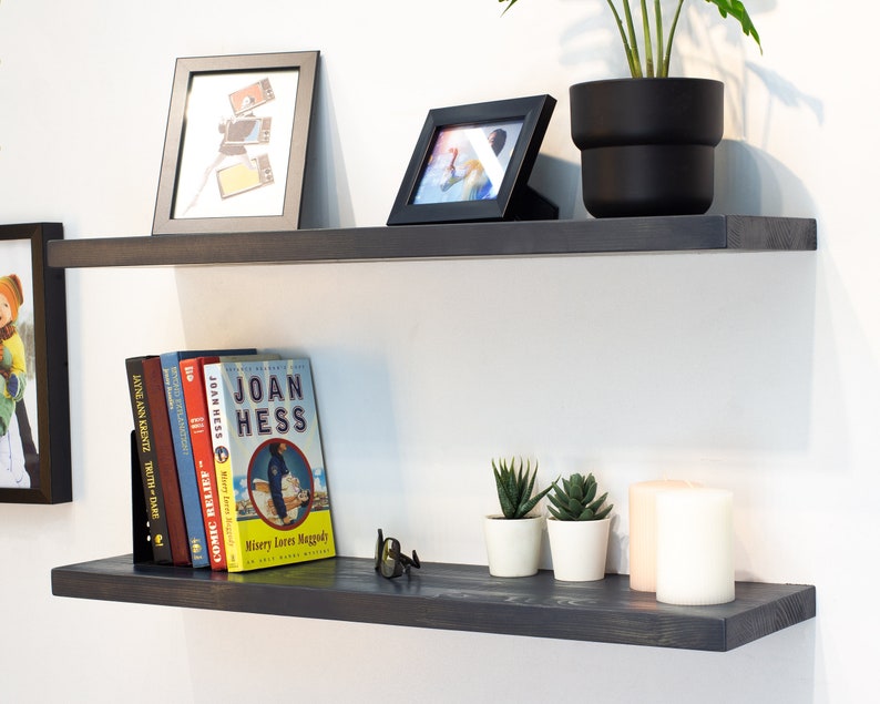 Modern Floating Shelves Deep Floating Shelf Custom Size Etsy