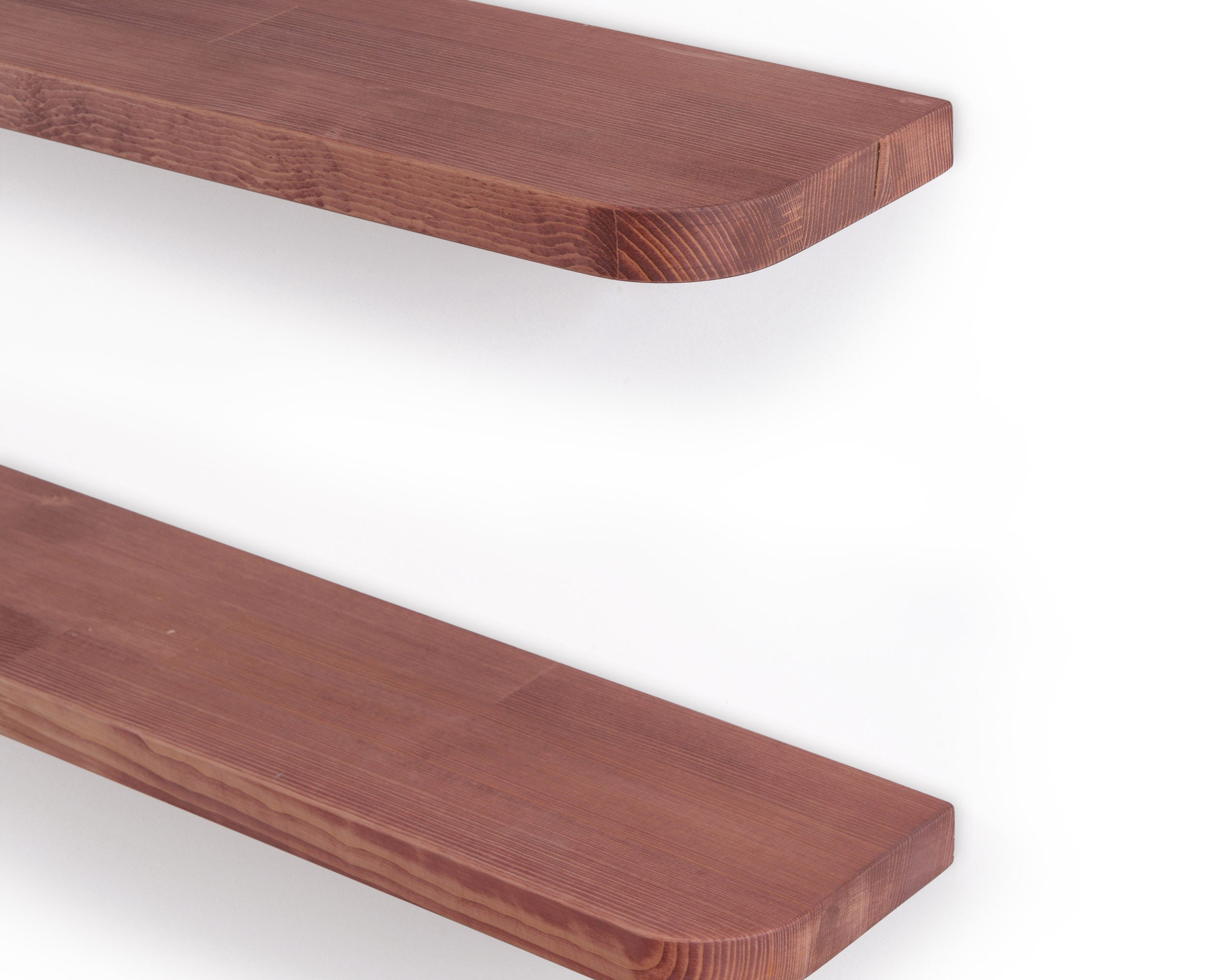 Modern Radius Wood Floating Shelves Custom Size Curved Etsy