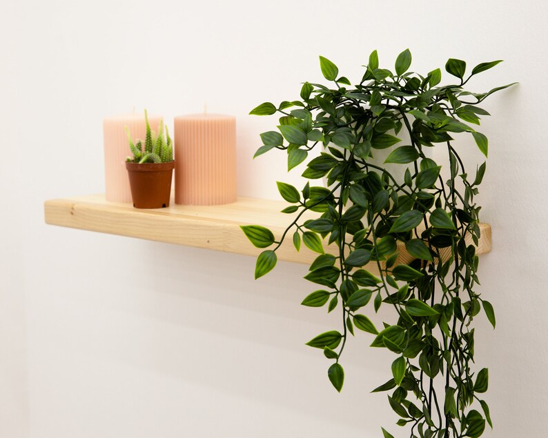 Modern Wood Floating Shelves Custom Size Floating Shelves Etsy