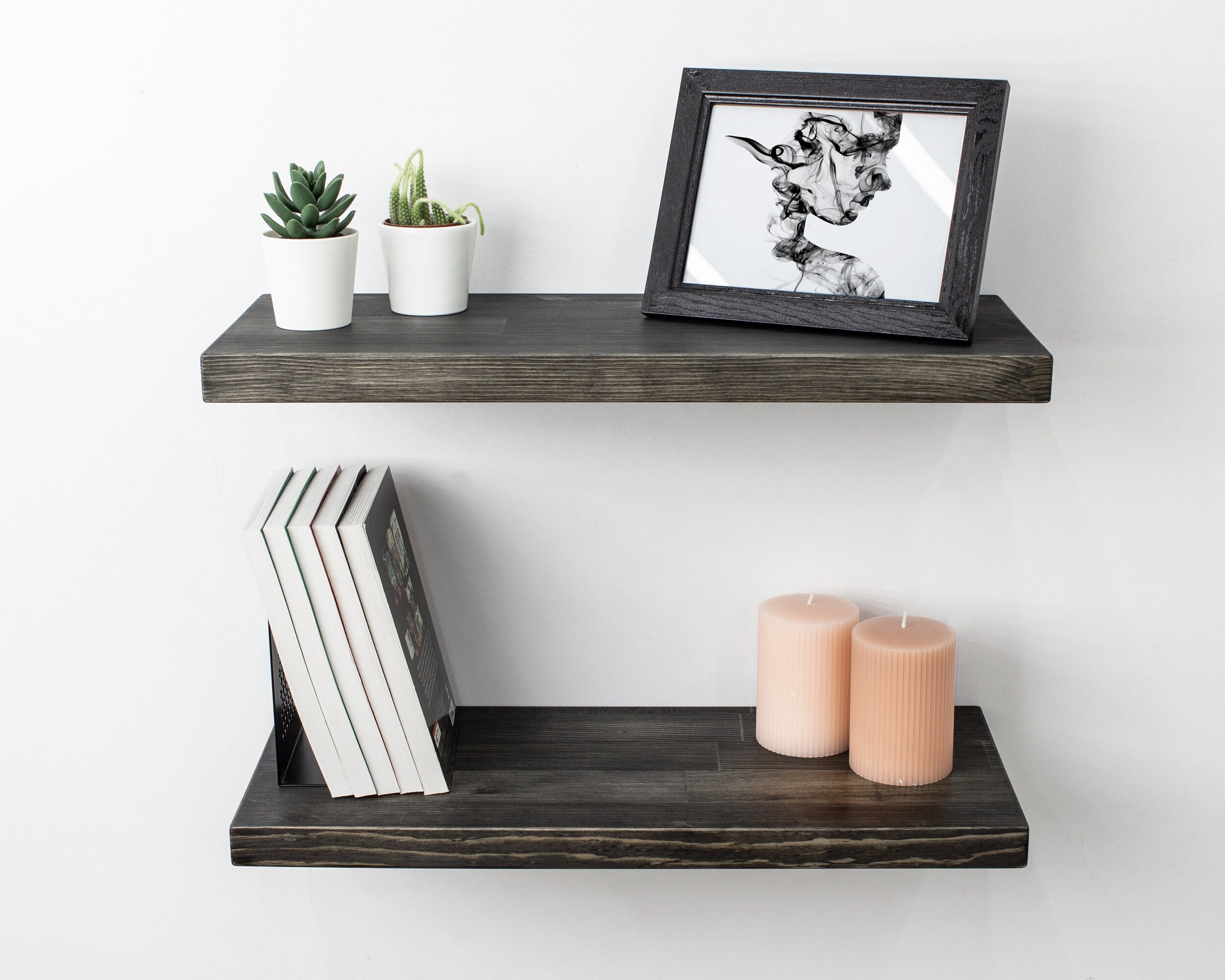 Black Floating Shelves Deep Floating Shelf Custom Size Etsy