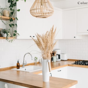 Modern Wood Floating Shelves, Custom Size Floating Shelves with Brackets, Wall Mounted Floating Shelf for Kitchen Bathroom Cape Town