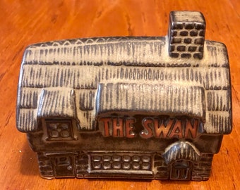 Vintage Tremar Pottery The Swan Pub ( Money Box )