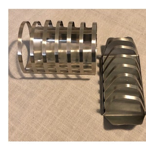 Pinnock Nutbrown Mid Century, Modernist, Six Toast Rack, Stainless Steel 18/8 and other 6 Rack