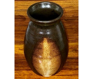 Vintage Studio Vase Marron ombragé