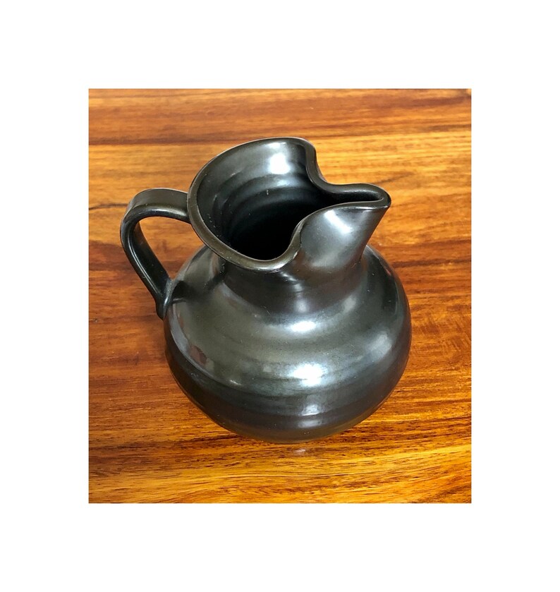 Vintage Black Lustre Prinknash Pottery Jug Etsy Canada