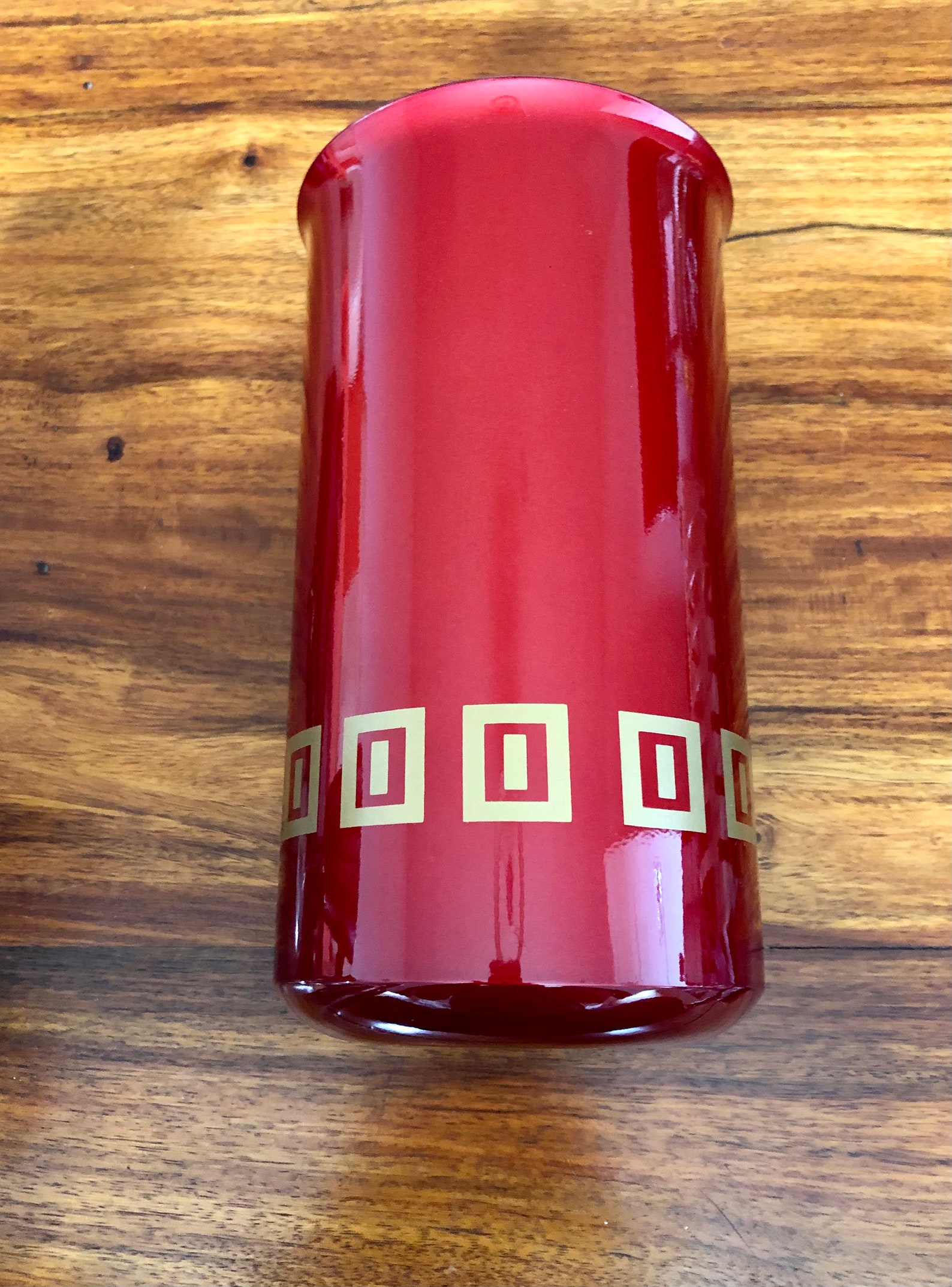 Vintage Retro Wine Cooler Metal Red and Gold Coloured Etsy