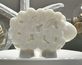 5 Little Lamb Soap Favors, SET OF 5 - All Natural Handmade Shea Butter Soap Shower Favors
