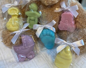102 Bouncing Baby Soap Favors - 17 Sets of 6 Multiple Design Favors - All Natural Handmade Shea Butter Soap