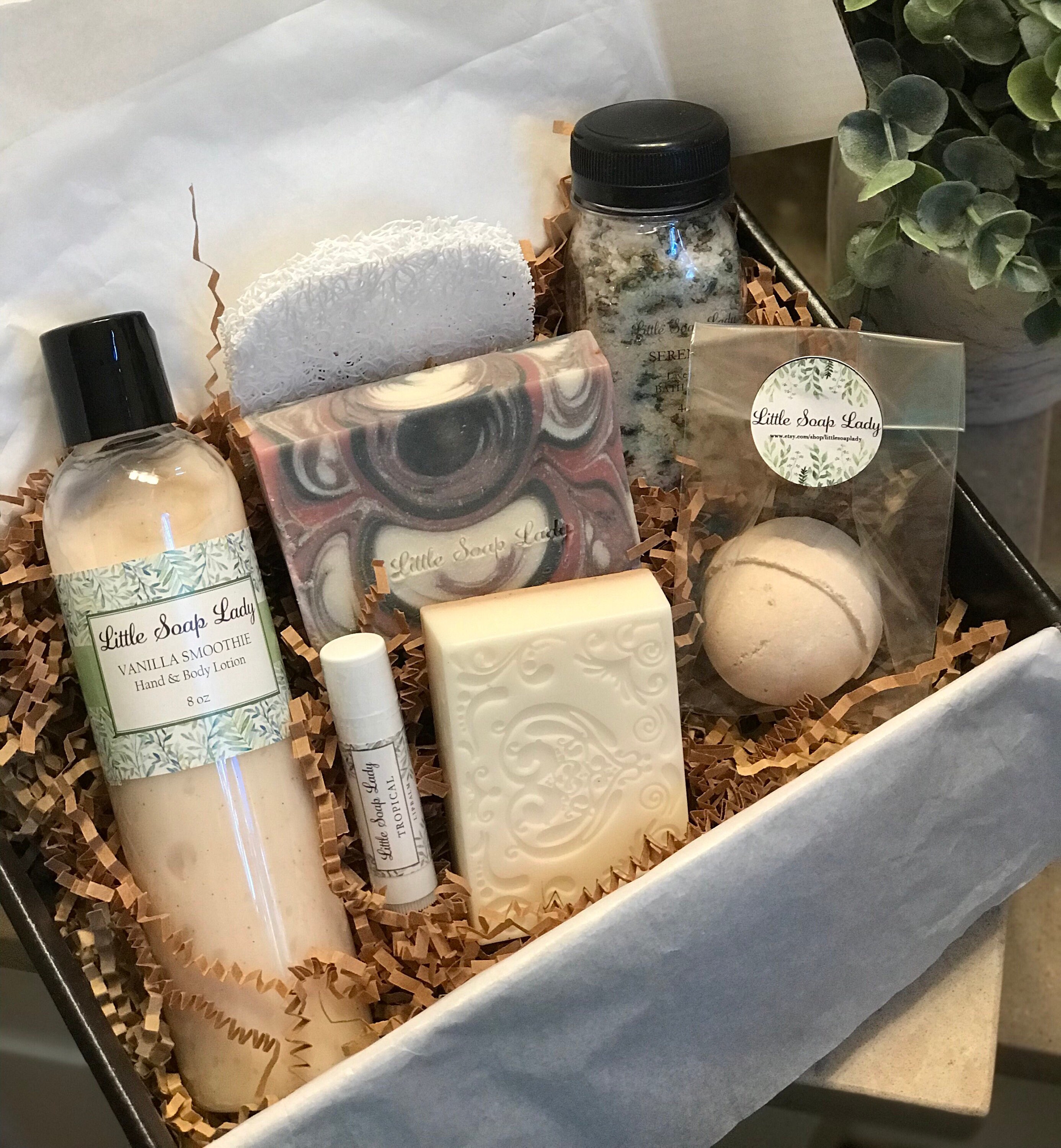 Bath & Body Gift Set Vanilla Smoothie Handmade Soap Gift Box Etsy