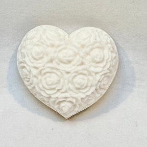 5 Victorian Heart Shaped Soap Favors - SET OF 5 - Handmade All Natural Soaps