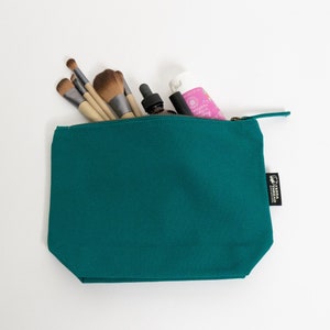 teal makeup bag