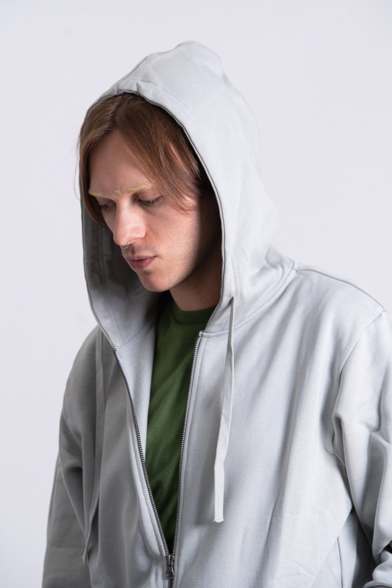 men's zip up hoodie made with organic cotton