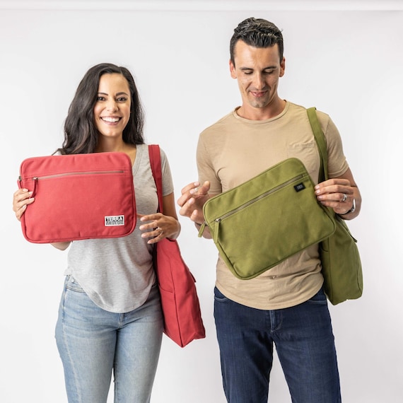 Housse Ordinateur Portable 15 Pouces Aucase - Sacoche Imperméable Avec Poignée, Poches, Protection Anti-Chocs