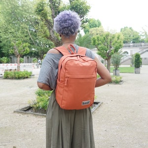 orange backpacks