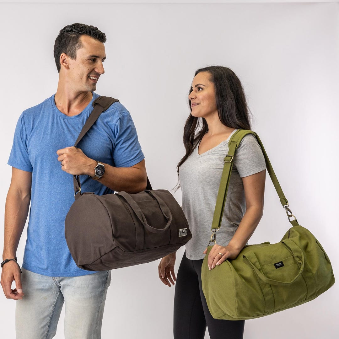 Organic Cotton & Recycled Gym Tote view 2