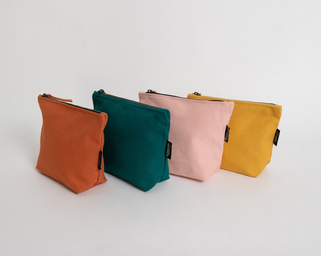Lemon Handmade Zipper Pouch, Make up Bag, Medium Size Zipper Pouch, Purse  Organizer, Linen Zipper Bag, Cosmetic Bag 
