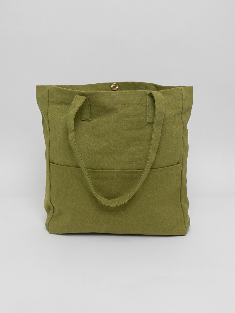 tote bag with snap closure for work