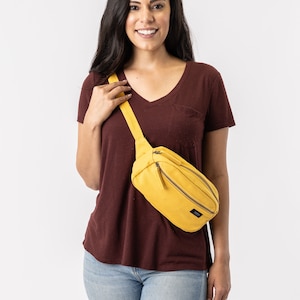 mustard yellow fanny pack