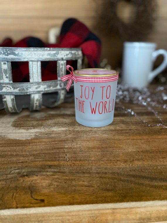 Rae Dunn Inspired Christmas Candle Holder Christmas Decor Etsy