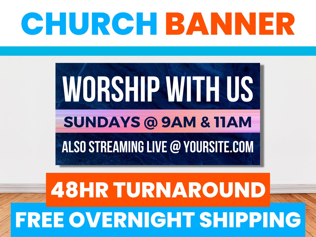 CHURCH BANNERS Vinyl Banner Church Banner Personalized Etsy