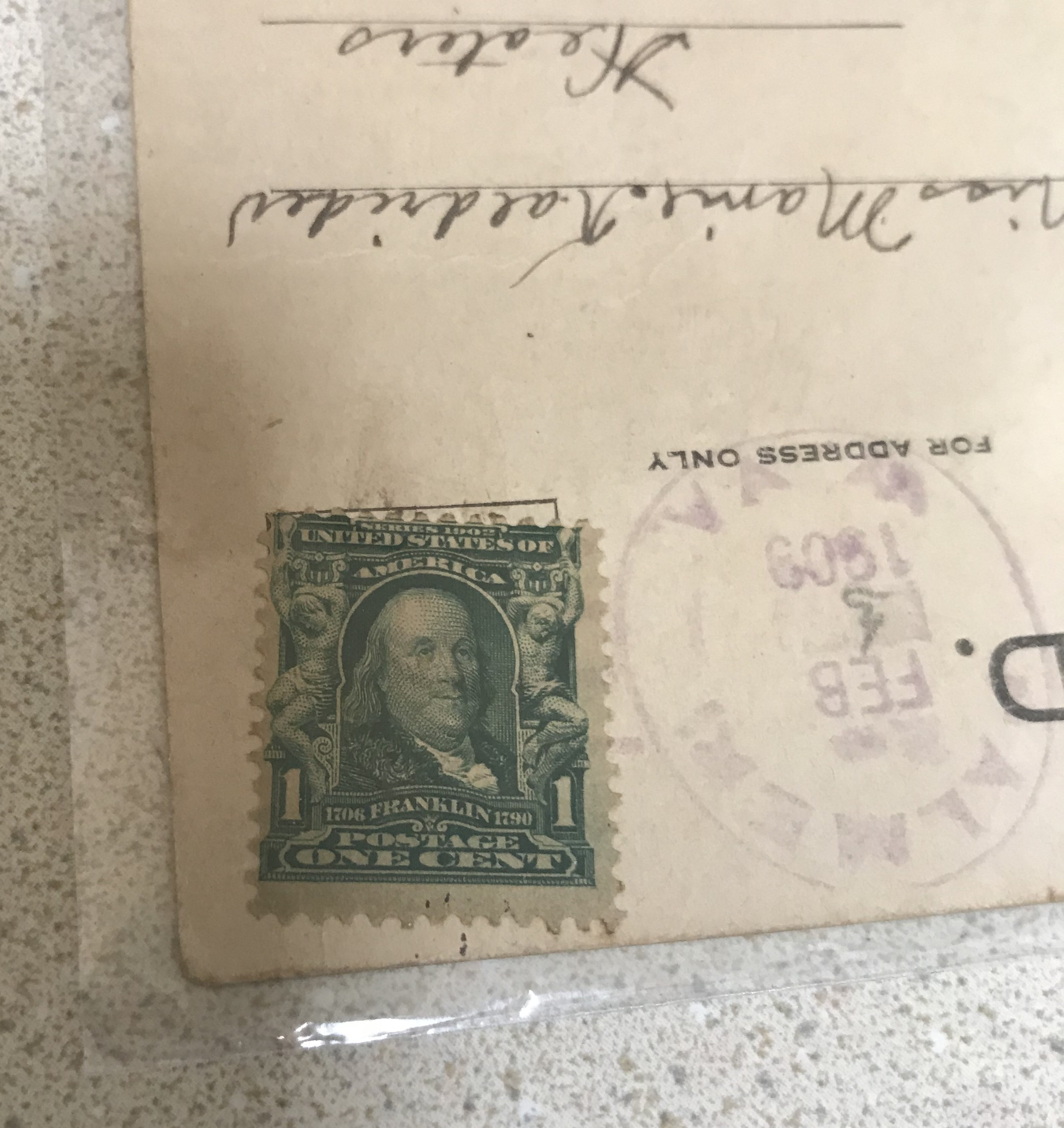 Rare Green Ben Franklin One Cent Stamp With Post Card post | Etsy