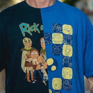 The Council Of Tees | Split T-Shirt | Up-cycled Graphic Tee | Size Large | Handmade Clothing | One-of-a-Kind