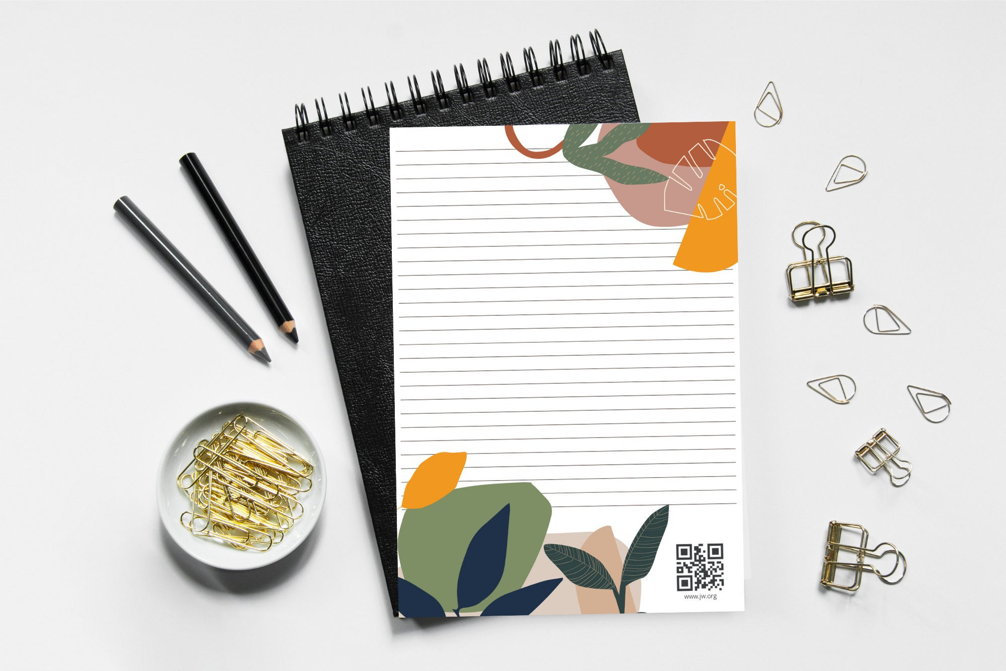 Letter Writing Templates Paper A4 JW QR Code
