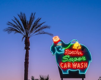 Rancho Mirage Car Wash Architectural Fine Art Print Various Sizes