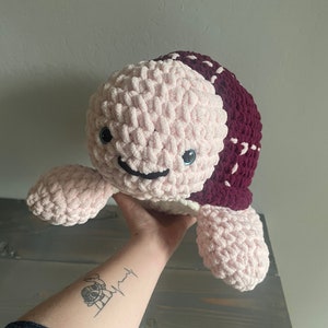 Valentines Turtle - Pink Turtle Plushie - Stuffed Turtle
