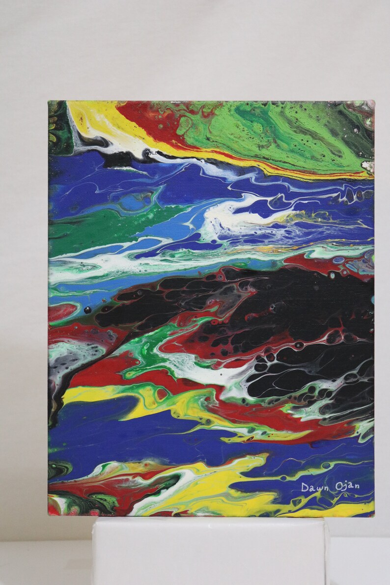 Primary Magma. Modern canvas wall decor, abstract artwork, 11