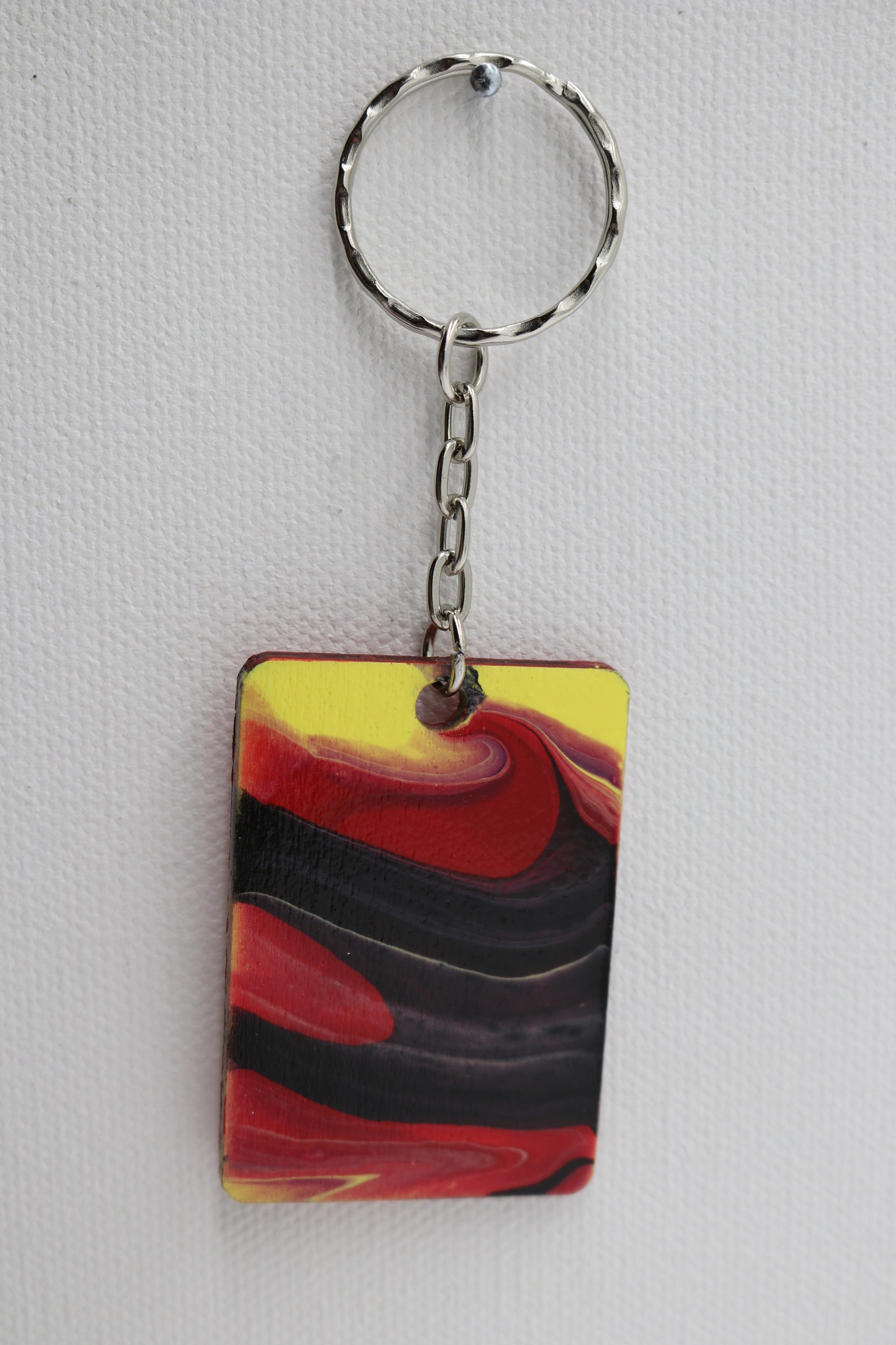 Wooden Rectangle Keychain. 5.2cm/2 in length 3.4cm/1.3 in Etsy