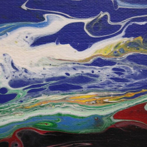 Primary Magma. Modern canvas wall decor, abstract artwork, 11